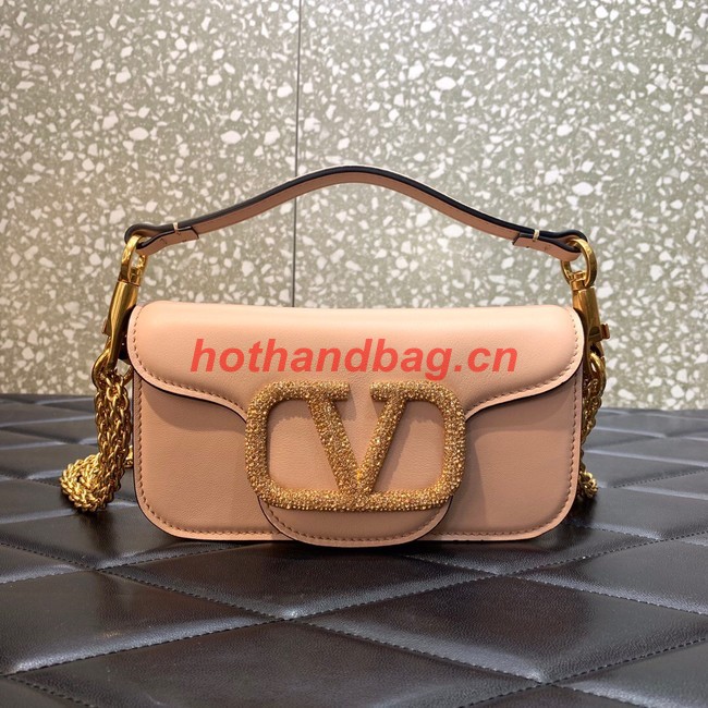 VALENTINO MINI LOCO imitation crystal shoulder bag WB0K53K pink