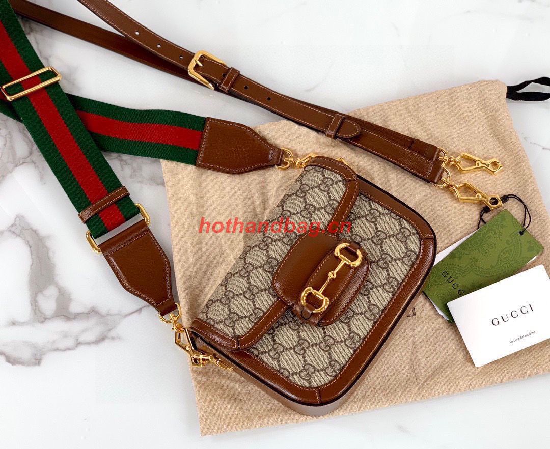 Gucci Horsebit 1955 GG mini bag 658574 brown Gucci Horsebit 1955 GG mini bag 658574 brown