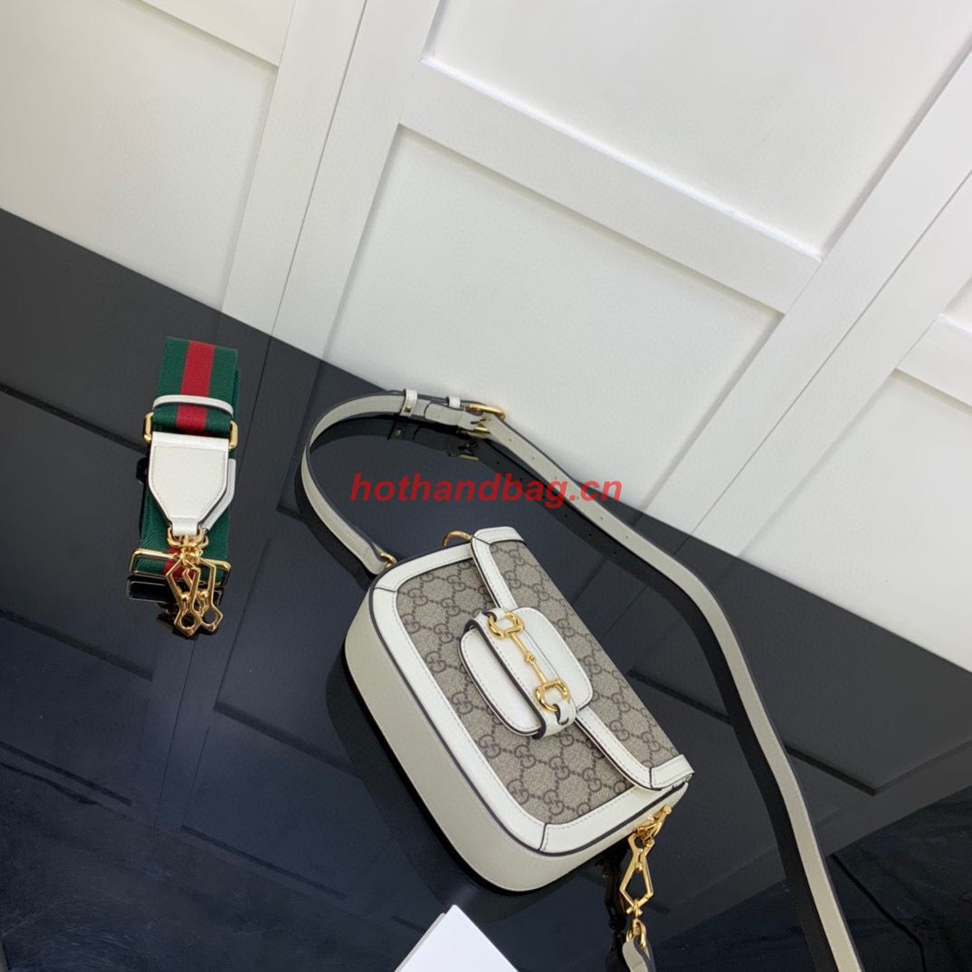 Gucci Horsebit 1955 GG mini bag 658574 white Gucci Horsebit 1955 GG mini bag 658574 white