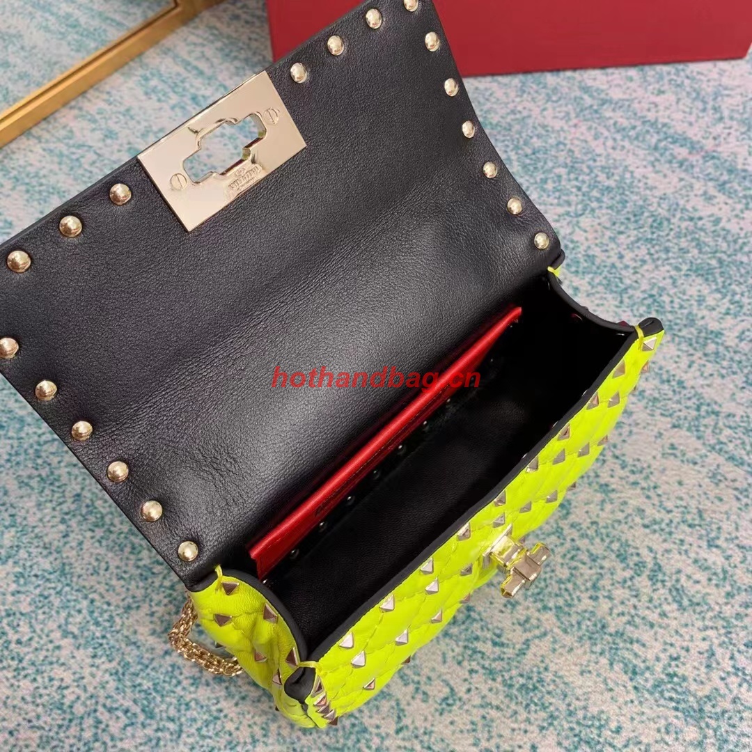 VALENTINO Origianl leather shoulder bag V0123 Pentagram Green VALENTINO Origianl leather shoulder bag V0123 Pentagram Green