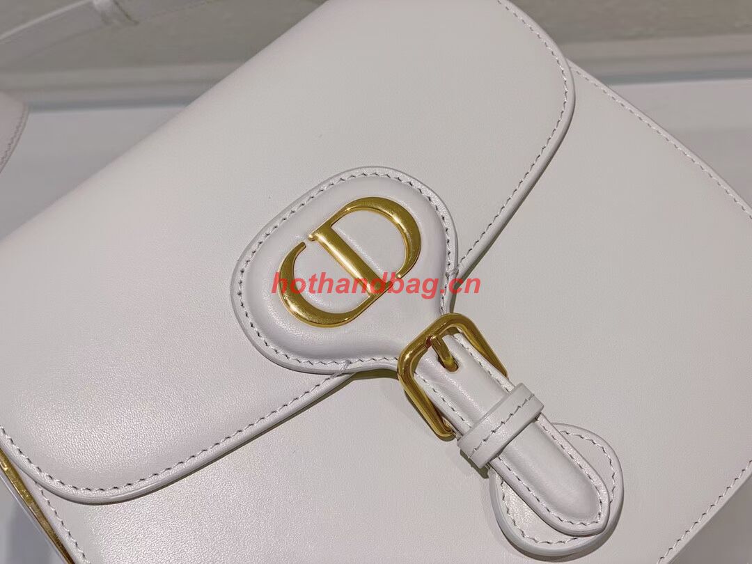 DIOR BOBBY FRAME BAG Cognac-Colored Box Calfskin M9333U white DIOR BOBBY FRAME BAG Cognac-Colored Box Calfskin M9333U white
