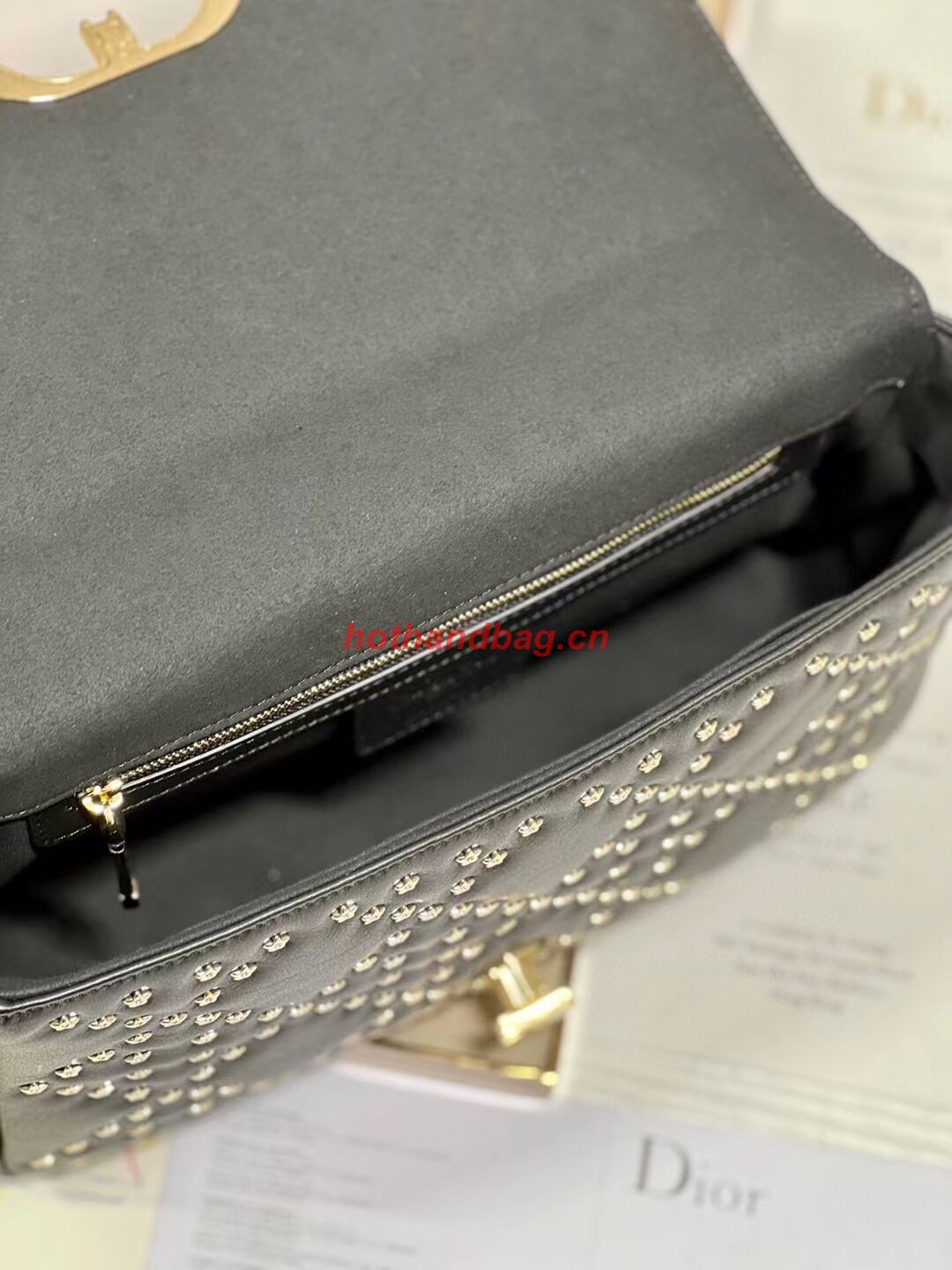 DIOR CARO MACROCANNAGE POUCH Macrocannage Calfskin with Star Motif C3136 black&gold DIOR CARO MACROCANNAGE POUCH Macrocannage Calfskin with Star Motif C3136 black&gold