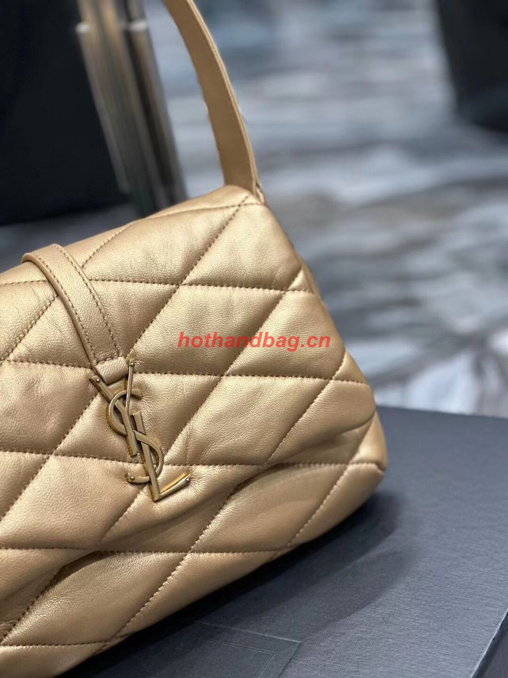 SAINT LAUREN LE 57 HOBO SHOULDER BAG IN QUILTED LAMBSKIN 698567 gold SAINT LAUREN LE 57 HOBO SHOULDER BAG IN QUILTED LAMBSKIN 698567 gold