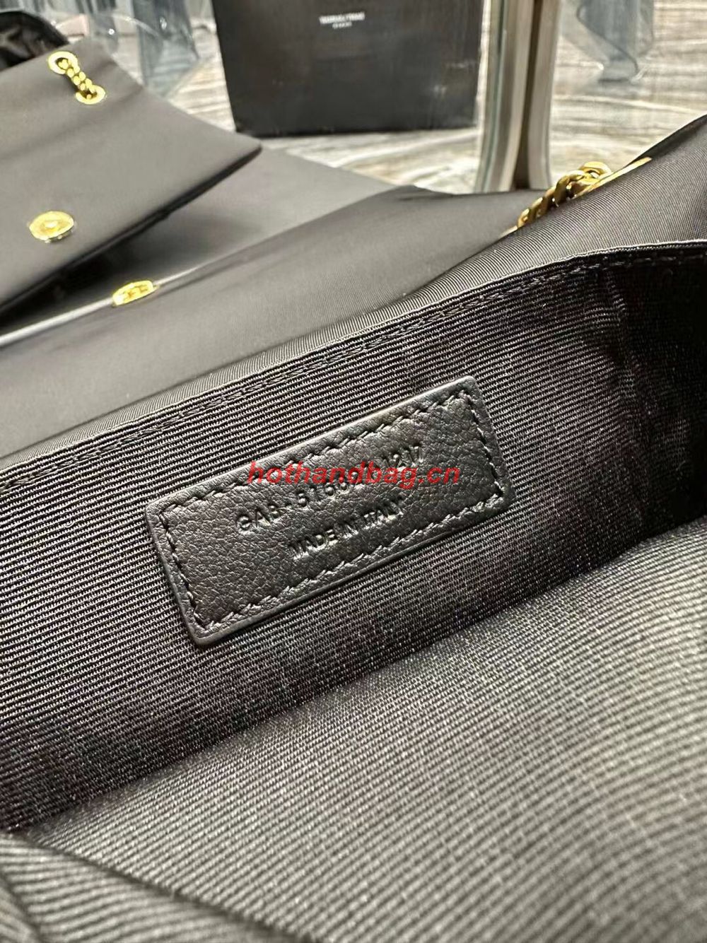 SAINT LAUREN JAMIE MEDIUM CHAIN BAG CARRE RIVE GAUCHE IN Re-Nylon Y758291 BLACK SAINT LAUREN JAMIE MEDIUM CHAIN BAG CARRE RIVE GAUCHE IN Re-Nylon Y758291 BLACK