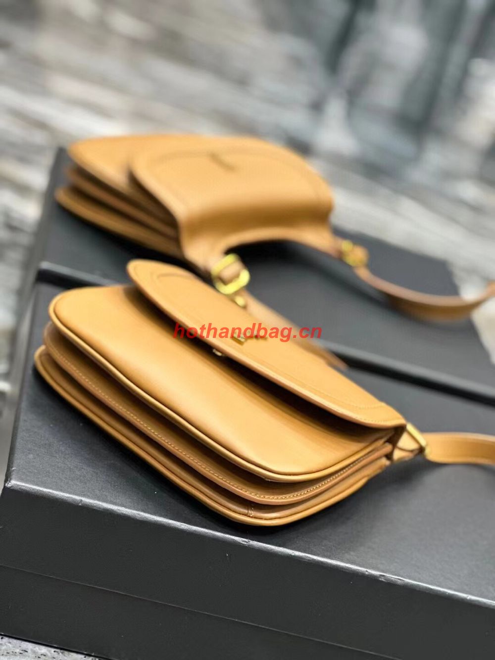 SAINT LAUREN KAIA SMALL SATCHEL IN SMOOTH LEATHER Y662242 brown SAINT LAUREN KAIA SMALL SATCHEL IN SMOOTH LEATHER Y662242 brown