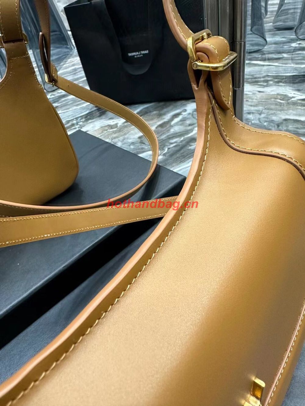 SAINT LAUREN KAIA SMALL SATCHEL IN SMOOTH LEATHER Y662242 brown SAINT LAUREN KAIA SMALL SATCHEL IN SMOOTH LEATHER Y662242 brown