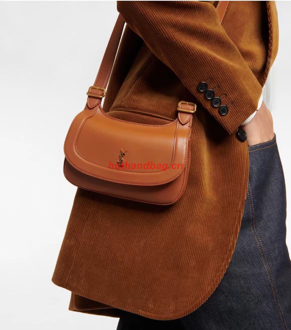 SAINT LAUREN KAIA SMALL SATCHEL IN SMOOTH LEATHER Y662242 brown SAINT LAUREN KAIA SMALL SATCHEL IN SMOOTH LEATHER Y662242 brown