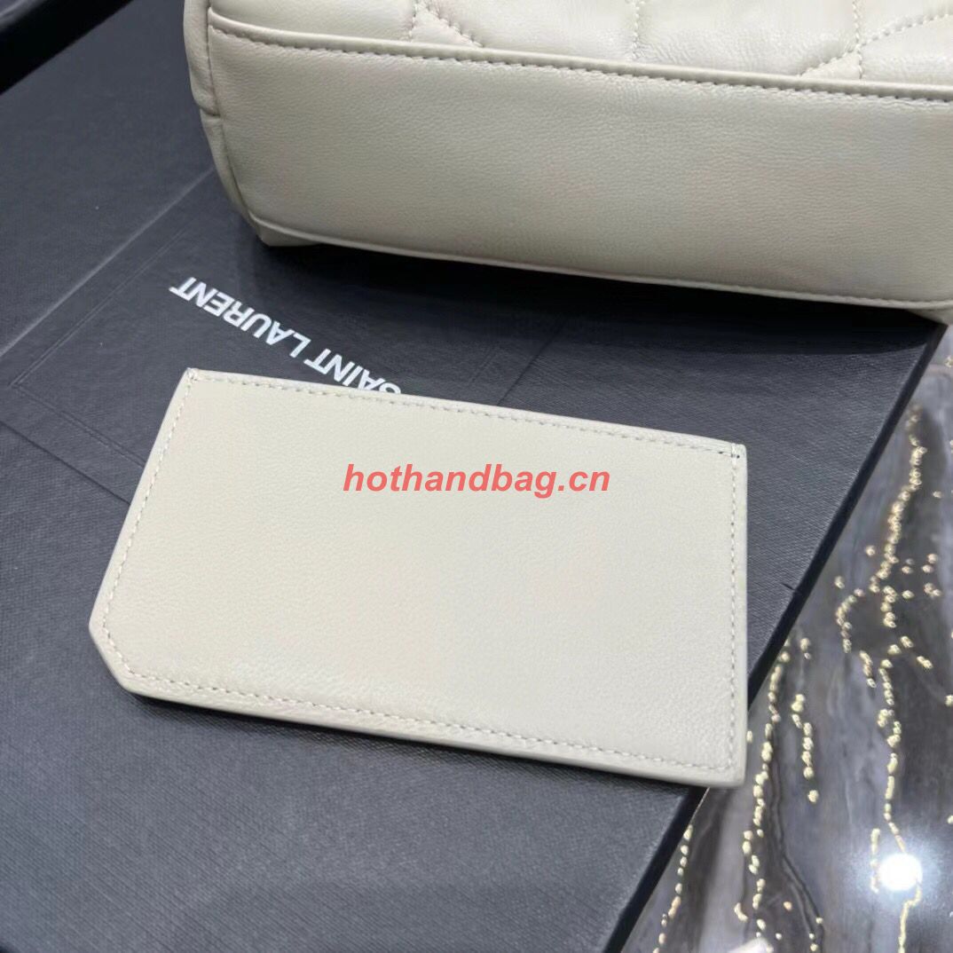 SAINT LAUREN PUFFER SMALL POUCH IN QUILTED LAMBSKIN 6508801 ANTIQUE VINTAGE&GOLD SAINT LAUREN PUFFER SMALL POUCH IN QUILTED LAMBSKIN 6508801 ANTIQUE VINTAGE&GOLD