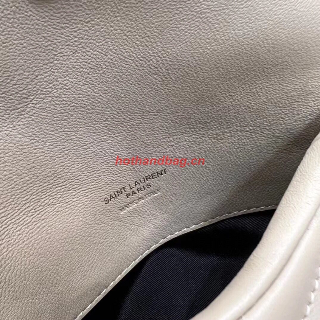 SAINT LAUREN PUFFER SMALL POUCH IN QUILTED LAMBSKIN 6508801 TAUPE&GOLD SAINT LAUREN PUFFER SMALL POUCH IN QUILTED LAMBSKIN 6508801 TAUPE&GOLD