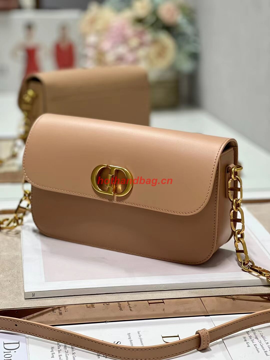 Dior 30 MONTAIGNE AVENUE BAG Dusty Box Calfskin M9260 PINK Dior 30 MONTAIGNE AVENUE BAG Dusty Box Calfskin M9260 PINK