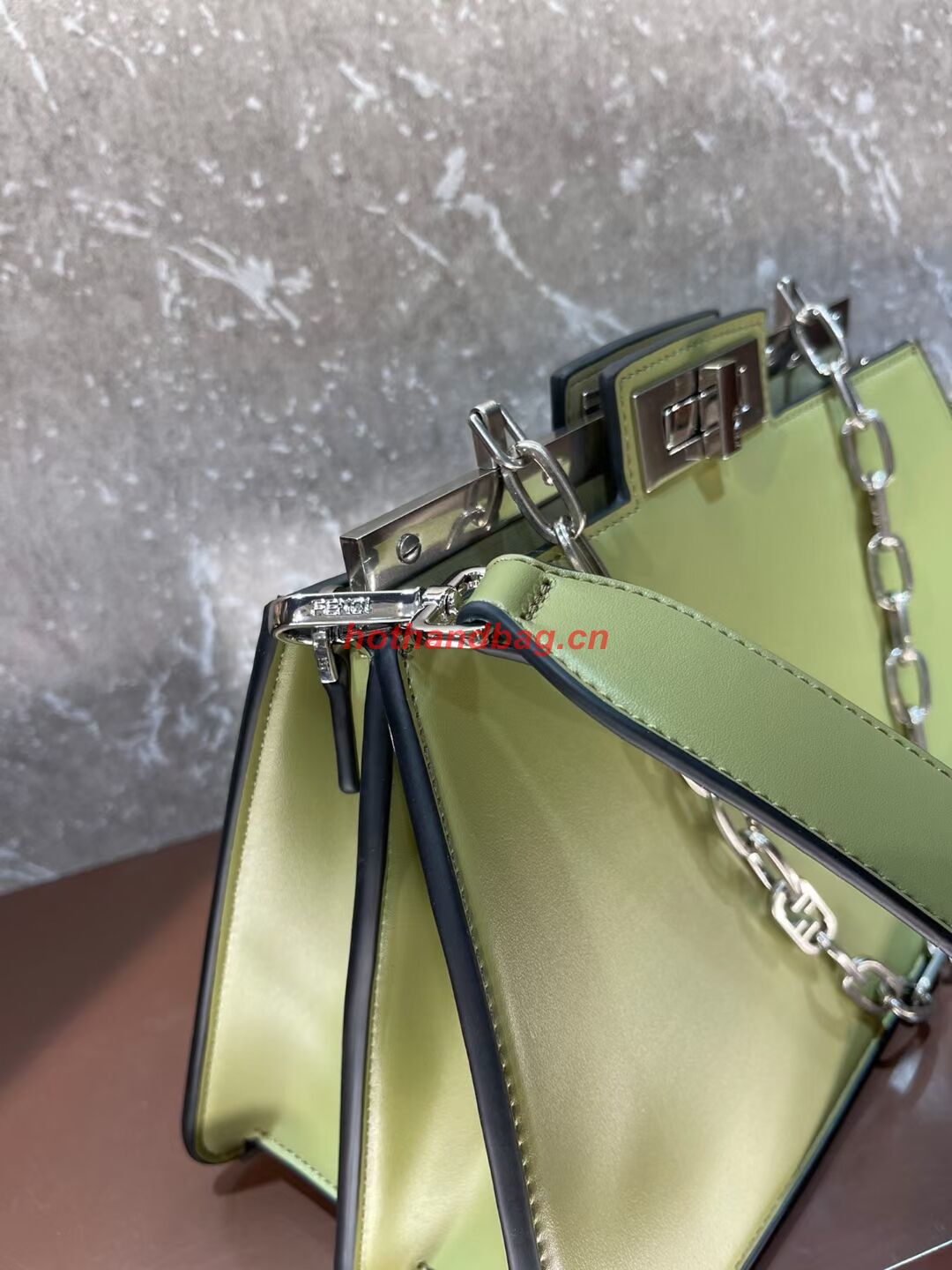 Fendi Peekaboo Cut Medium soft nappa leather bag 8BN340 Mustard Fendi Peekaboo Cut Medium soft nappa leather bag 8BN340 Mustard