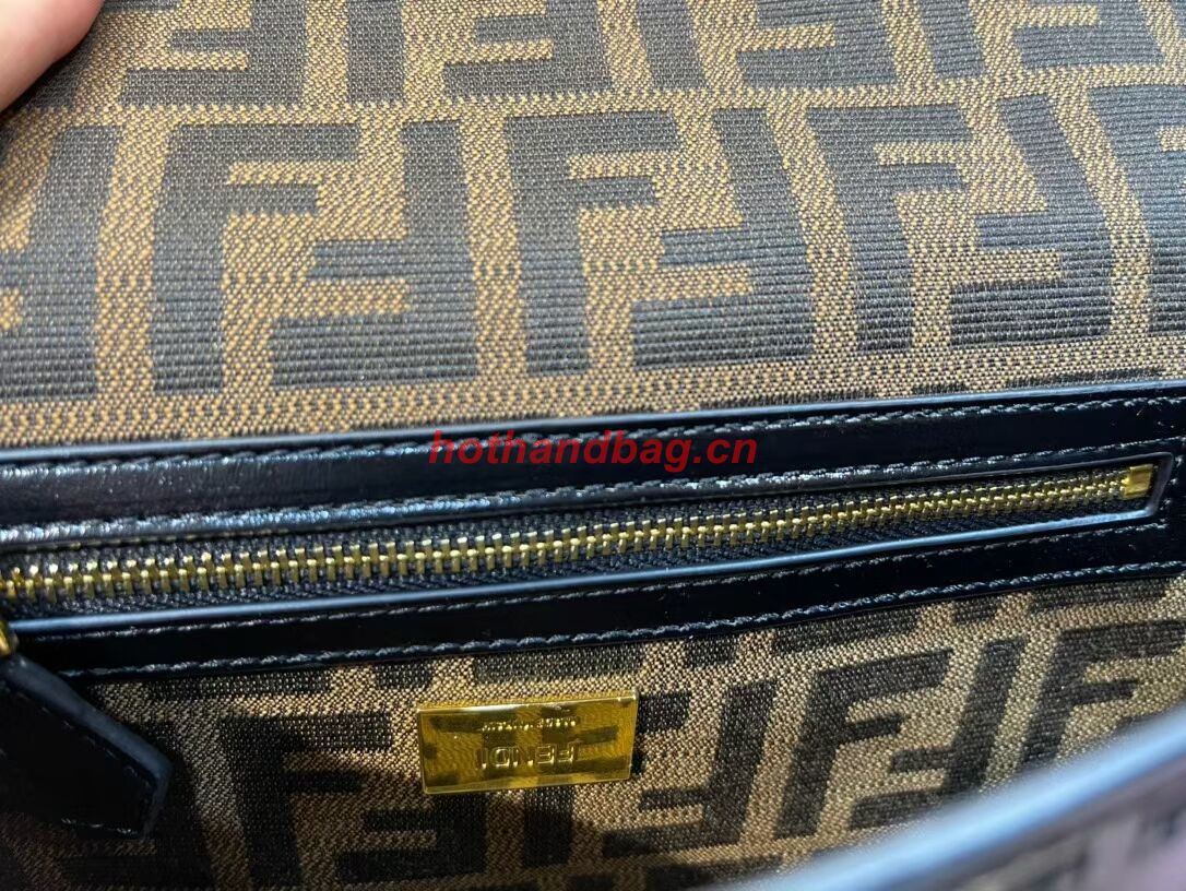 Fendi Baguette leather bag F0969 black Fendi Baguette leather bag F0969 black
