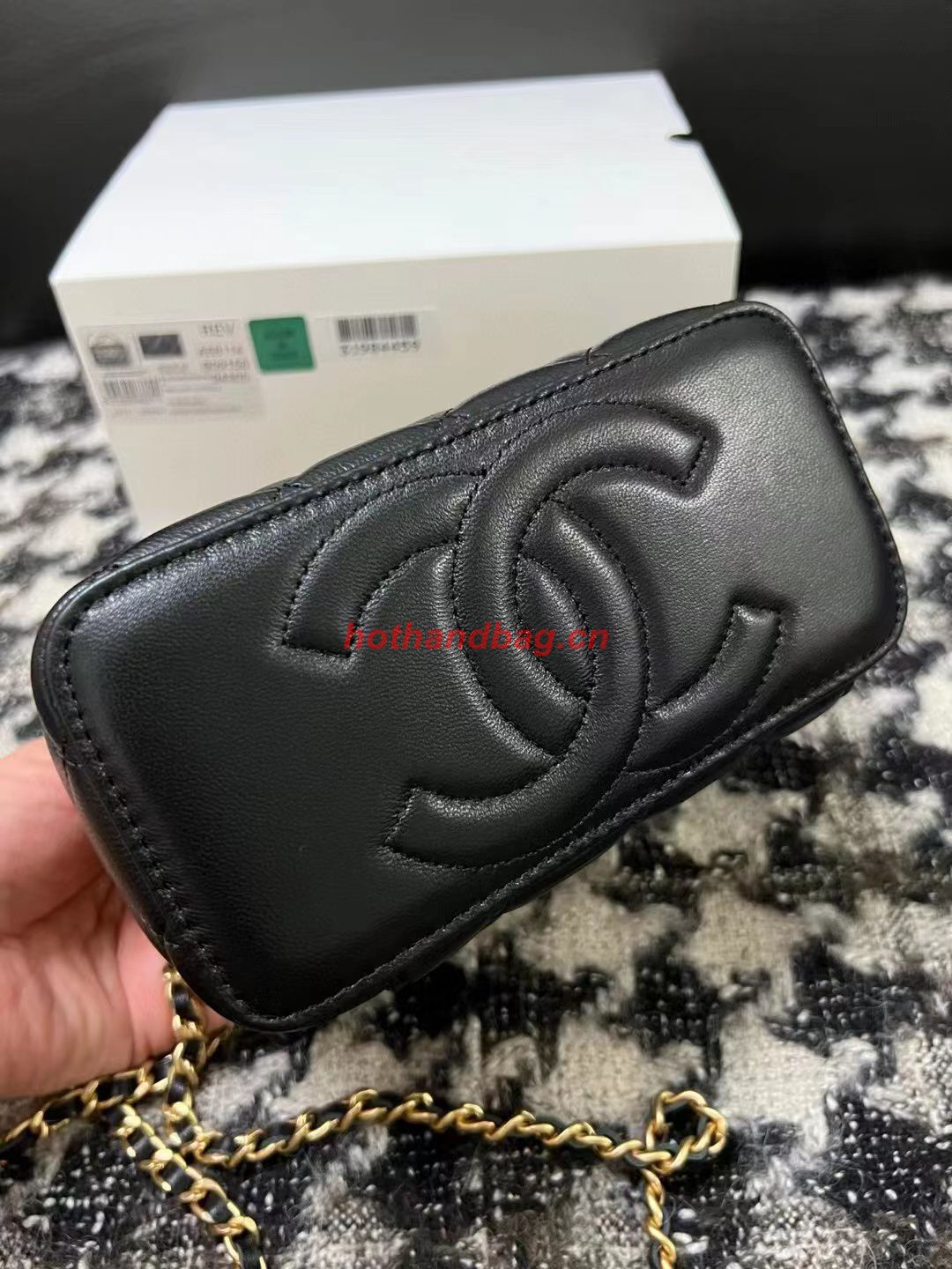 Chanel Top handle Vanity Case Con Catena A68114 Black Chanel Top handle Vanity Case Con Catena A68114 Black