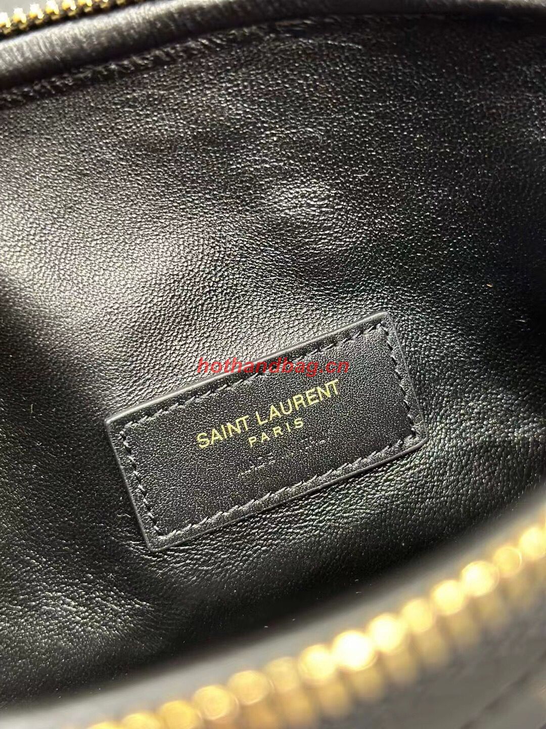 SAINT LAUREN GABY ZIPPED POUCH IN QUILTED LAMBSKIN 7336671 BLACK SAINT LAUREN GABY ZIPPED POUCH IN QUILTED LAMBSKIN 7336671 BLACK