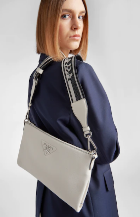 Prada Leather shoulder bag 1BH050 white Prada Leather shoulder bag 1BH050 white