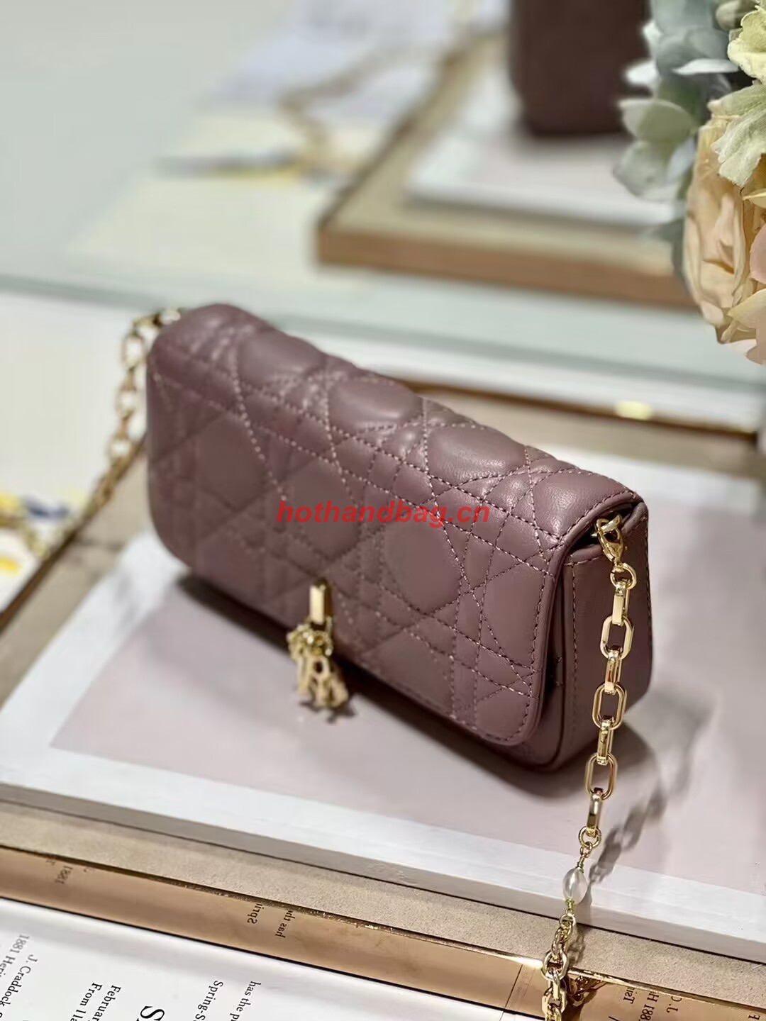 LADY DIOR PHONE POUCH Aesthetic Cannage Lambskin S0977OE pink LADY DIOR PHONE POUCH Aesthetic Cannage Lambskin S0977OE pink