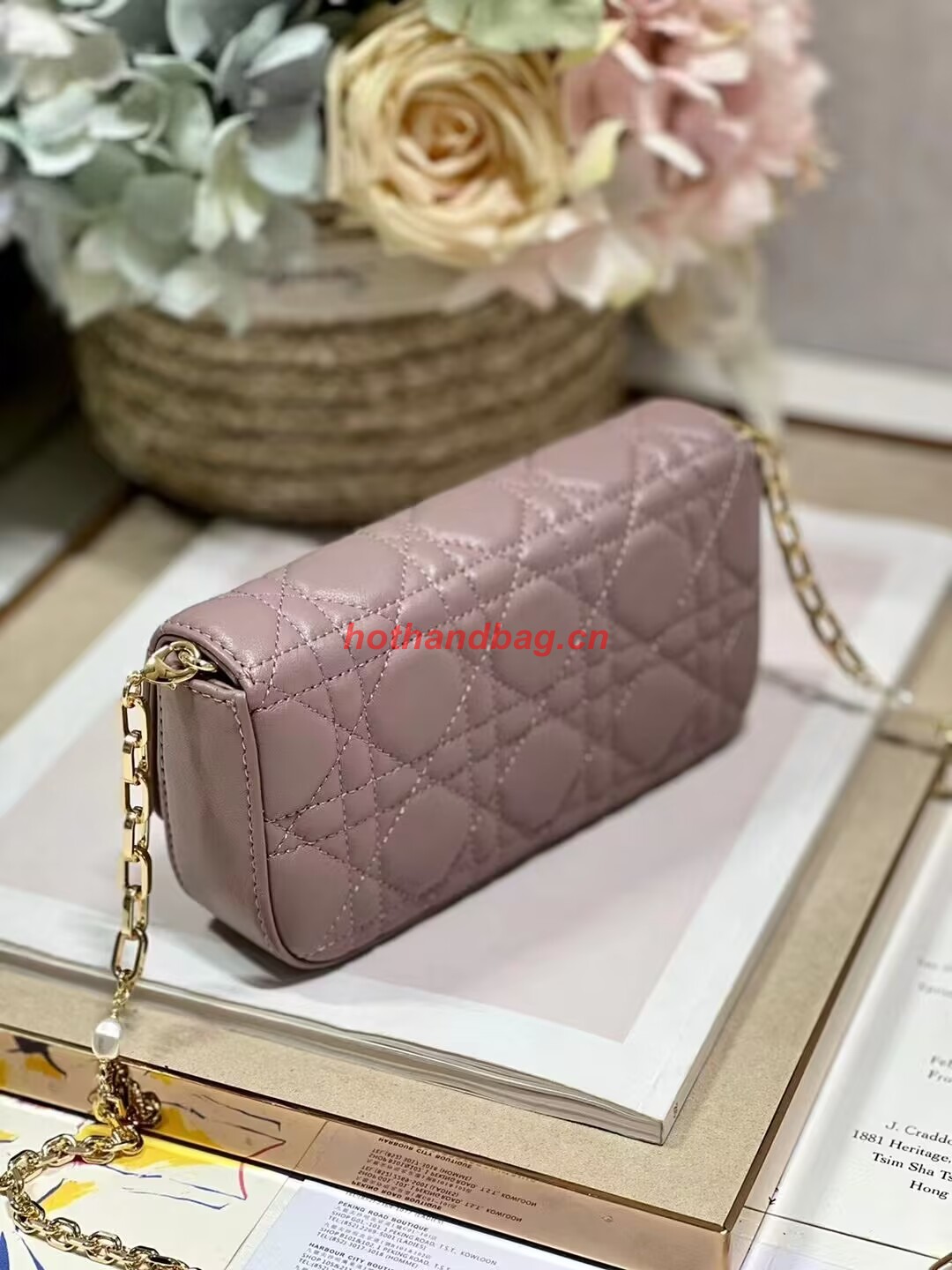 LADY DIOR PHONE POUCH Aesthetic Cannage Lambskin S0977OE pink LADY DIOR PHONE POUCH Aesthetic Cannage Lambskin S0977OE pink
