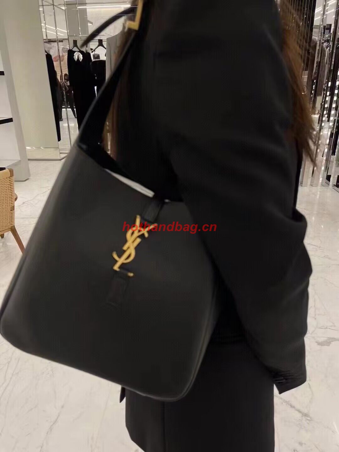 SAINT LAUREN LE 5 A 7 SOFT SMALL IN SMOOTH LEATHER 713938 black SAINT LAUREN LE 5 A 7 SOFT SMALL IN SMOOTH LEATHER 713938 black