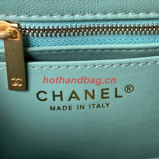 Chanel MINI FLAP BAG AS4040 light blue