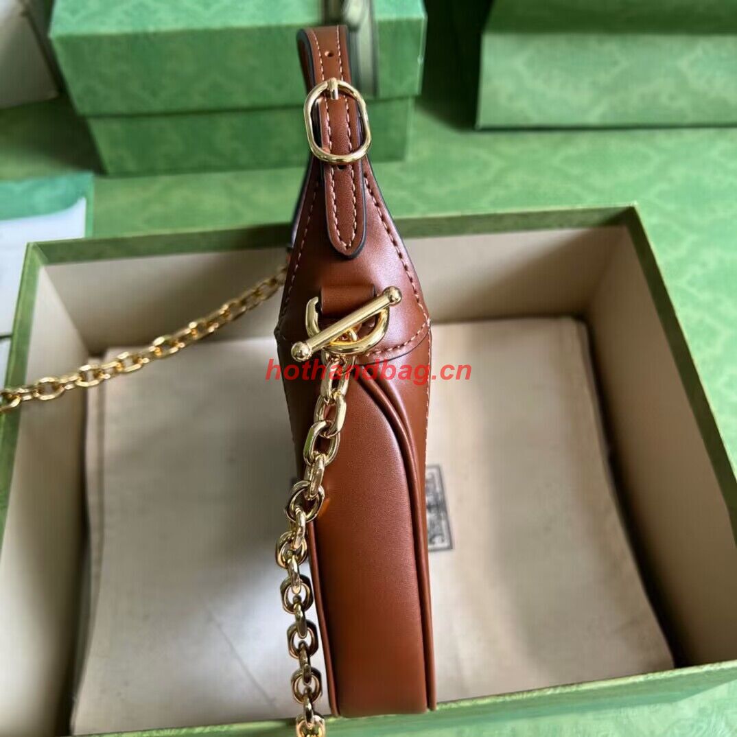 Gucci Jackie 1961 mini crystal GG lizard hobo bag 637091 Brown Gucci Jackie 1961 mini crystal GG lizard hobo bag 637091 Brown