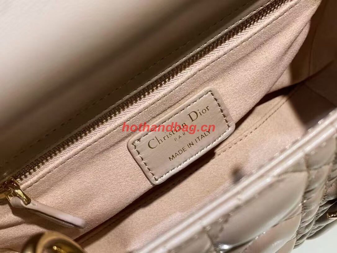 SMALL LADY DIOR MY ABCDIOR BAG Cannage Lambskin M0538ONG Powder Pink SMALL LADY DIOR MY ABCDIOR BAG Cannage Lambskin M0538ONG Powder Pink