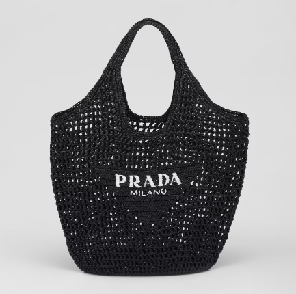 Prada Crochet tote bag 1BG424 black Prada Crochet tote bag 1BG424 black