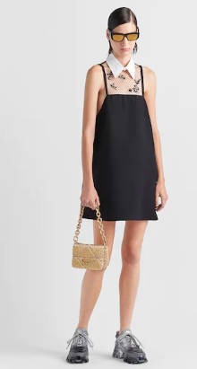 Prada Satin mini-bag with crystals 1BD329 Platinum Prada Satin mini-bag with crystals 1BD329 Platinum