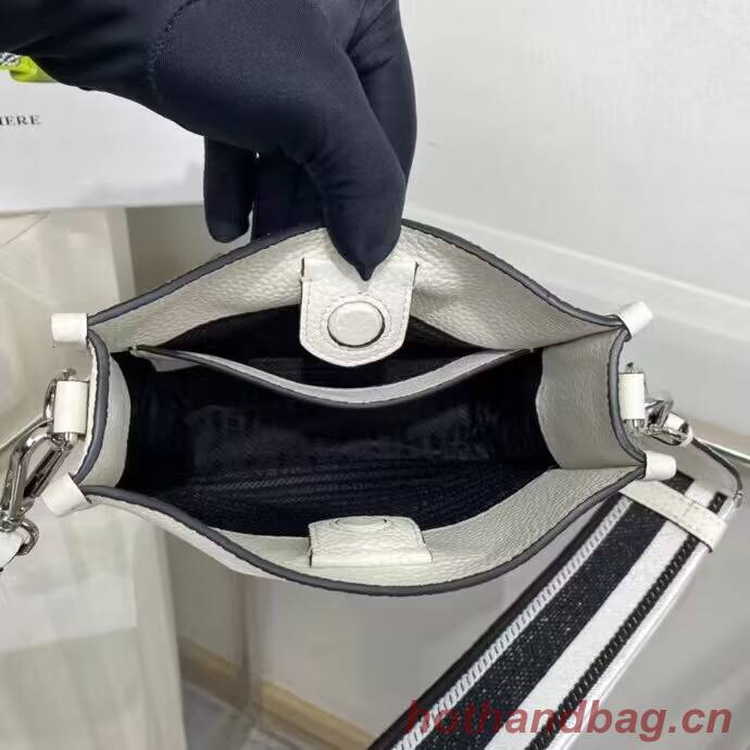 Prada Leather mini shoulder bag 1BH191 white Prada Leather mini shoulder bag 1BH191 white