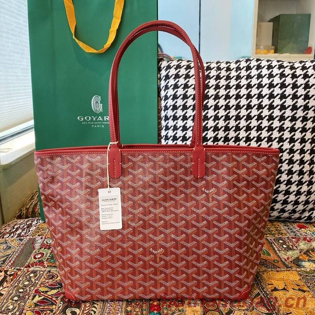 Goyard Calfskin Leather Tote Bag 20217 red