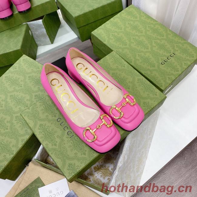 Gucci WOMENS MID-HEEL PUMP WITH HORSEBIT 93433-5