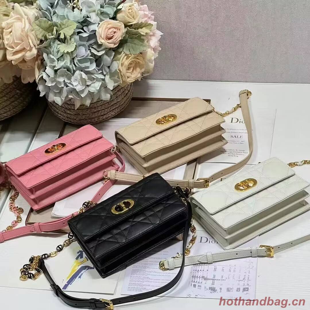 Dior MISS CARO MINI BAG Macrocannage Lambskin S5169UD BLACK Dior MISS CARO MINI BAG Macrocannage Lambskin S5169UD BLACK