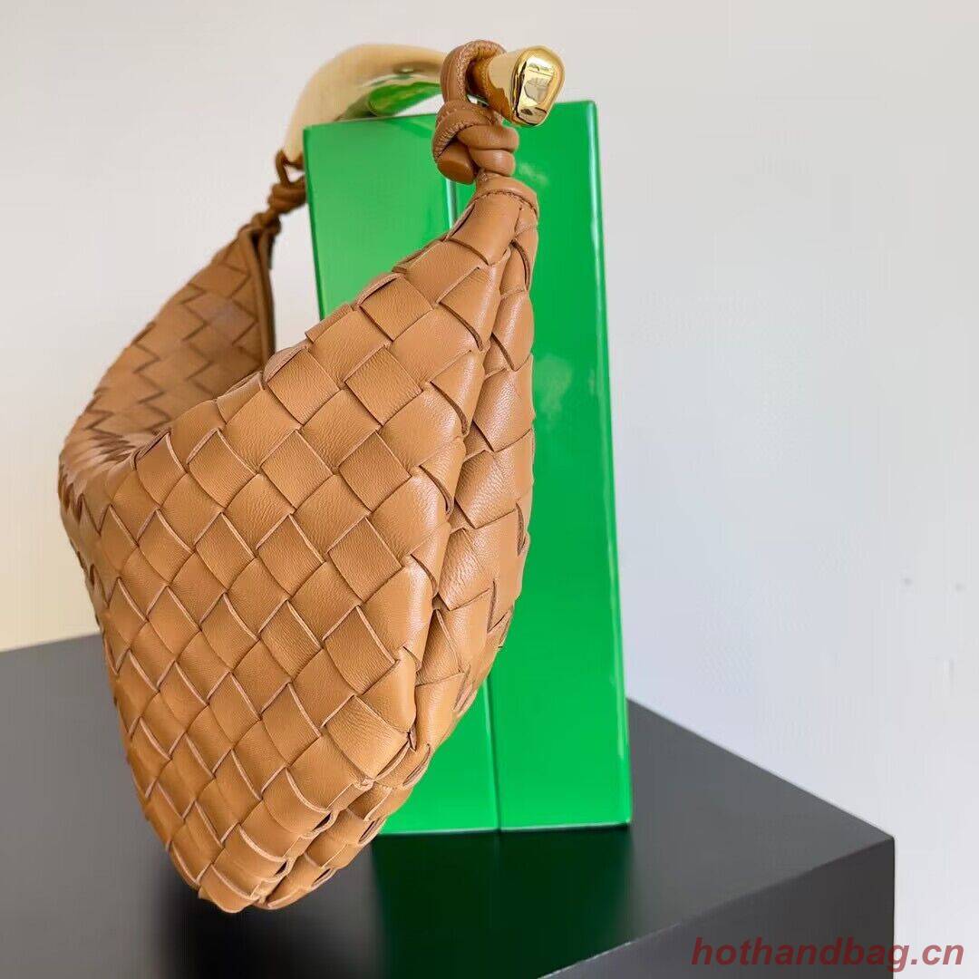 Bottega Veneta Sardine Intrecciato Gold Hardware Handle Bag 716082 Brown Bottega Veneta Sardine Intrecciato Gold Hardware Handle Bag 716082 Brown