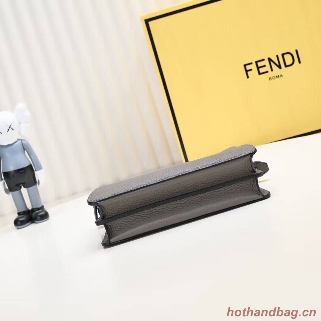 Fendi Peekaboo ISeeU XCross Small Original Leather Bag 2317 Dark Gray Fendi Peekaboo ISeeU XCross Small Original Leather Bag 2317 Dark Gray