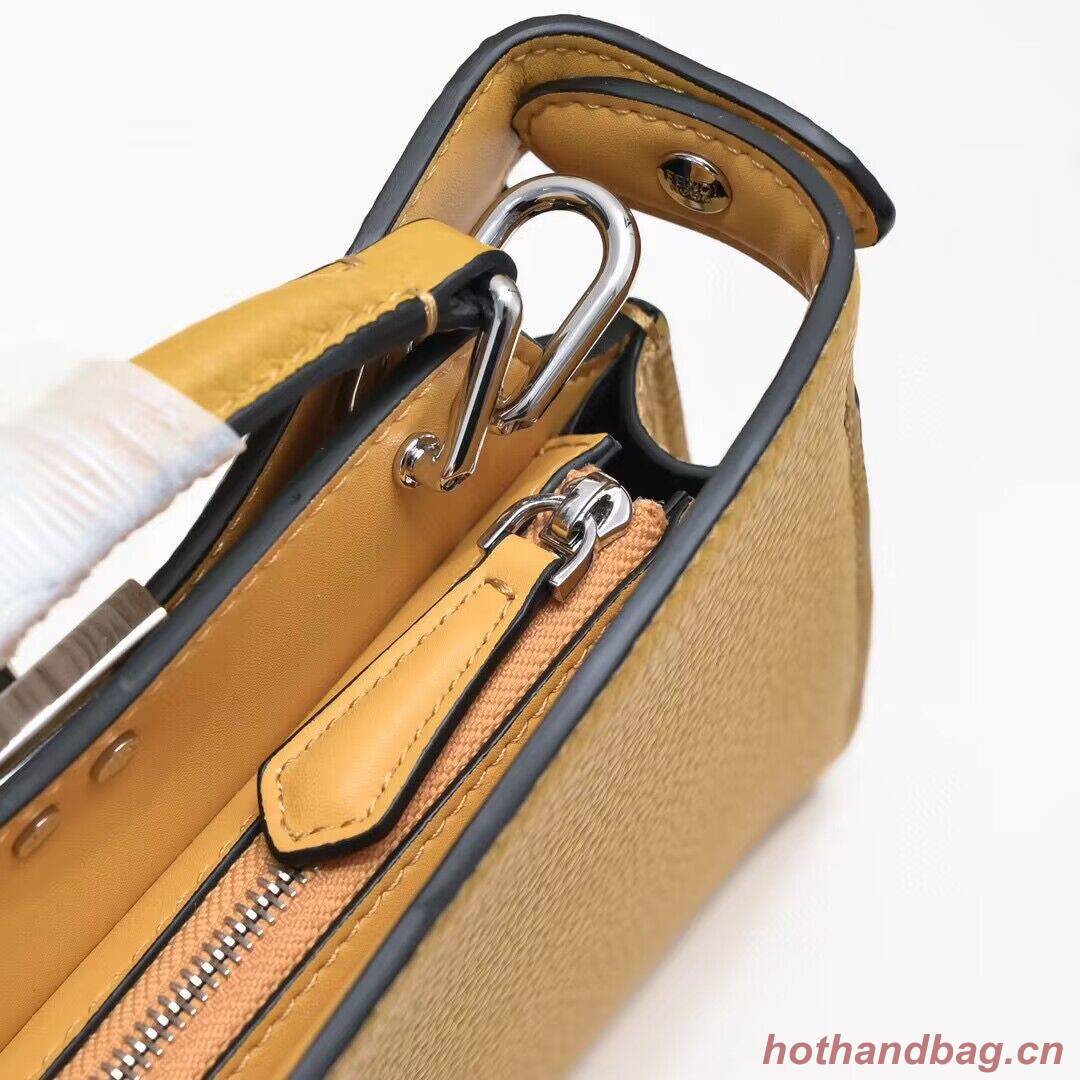 Fendi Peekaboo ISeeU XCross Small Original Leather Bag 2317 Yellow Fendi Peekaboo ISeeU XCross Small Original Leather Bag 2317 Yellow