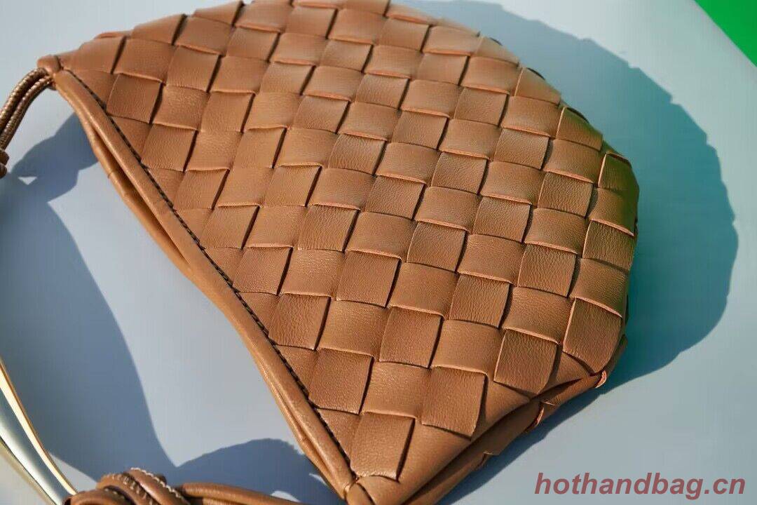 Bottega Veneta Sardine Intrecciato Gold Hardware Handle Bag 744267 Brown Bottega Veneta Sardine Intrecciato Gold Hardware Handle Bag 744267 Brown