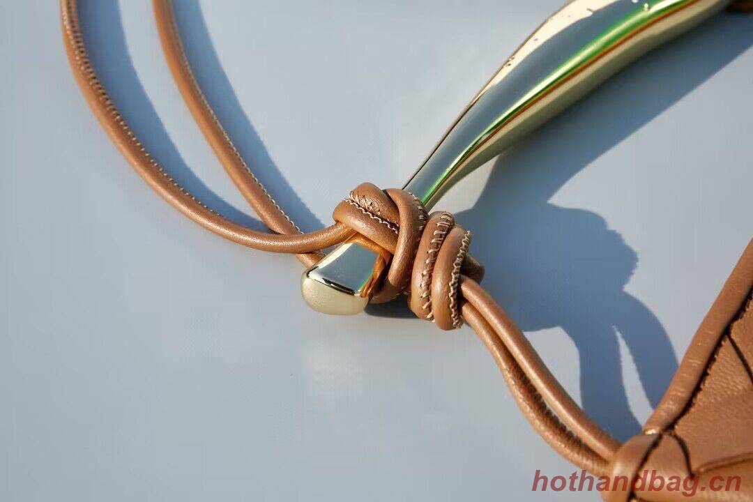 Bottega Veneta Sardine Intrecciato Gold Hardware Handle Bag 744267 Brown Bottega Veneta Sardine Intrecciato Gold Hardware Handle Bag 744267 Brown