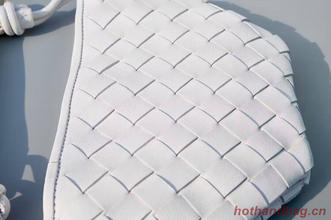 Bottega Veneta Sardine Intrecciato Gold Hardware Handle Bag 744267 White Bottega Veneta Sardine Intrecciato Gold Hardware Handle Bag 744267 White