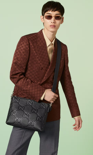 Gucci JUMBO GG MEDIUM MESSENGER BAG 696009 black Gucci JUMBO GG MEDIUM MESSENGER BAG 696009 black