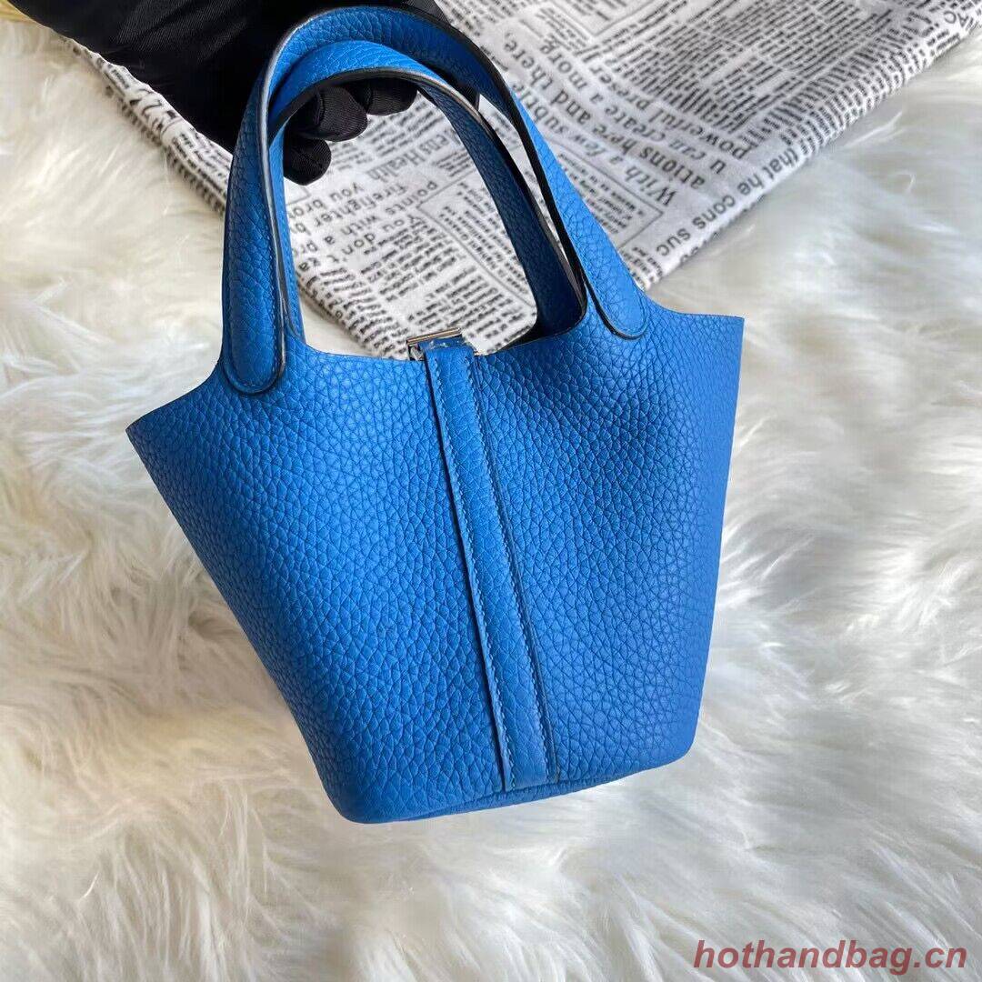 Hermes Mini Picotin 14 Lock Bags Original Togo Leather PL5302 Blue Hermes Mini Picotin 14 Lock Bags Original Togo Leather PL5302 Blue