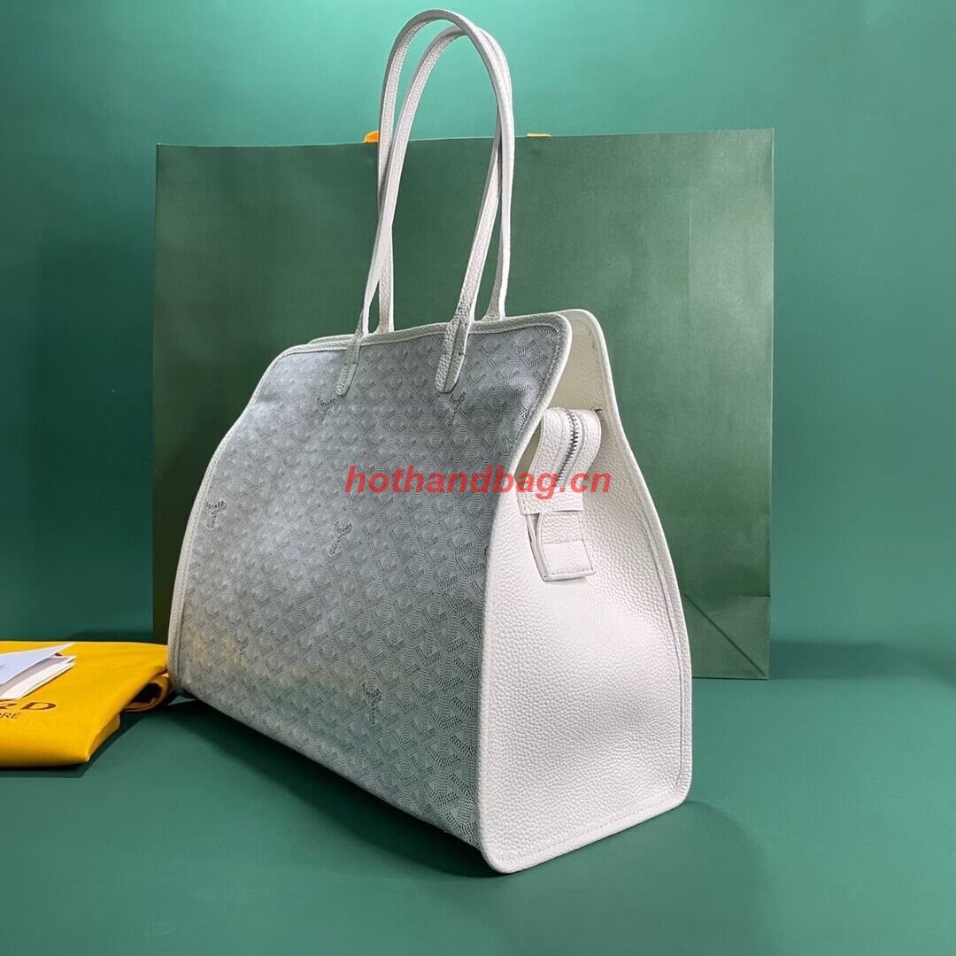 Goyard Hardy 2 Original Calfskin Leather Pet Bag 20299 White Goyard Hardy 2 Original Calfskin Leather Pet Bag 20299 White