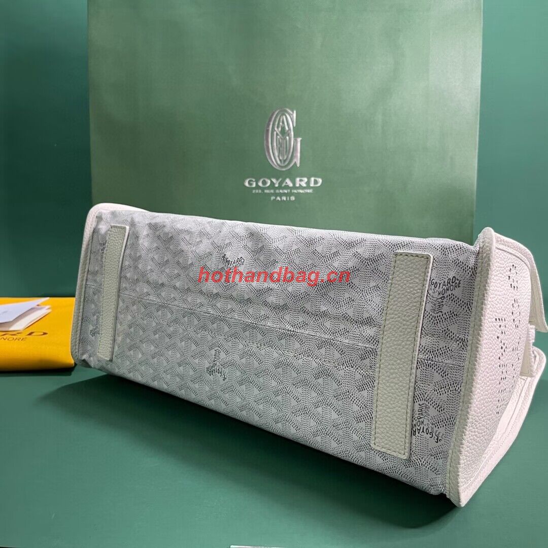 Goyard Hardy 2 Original Calfskin Leather Pet Bag 20299 White Goyard Hardy 2 Original Calfskin Leather Pet Bag 20299 White