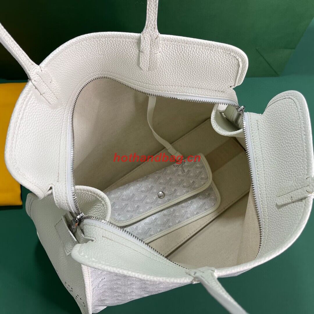 Goyard Hardy 2 Original Calfskin Leather Pet Bag 20299 White Goyard Hardy 2 Original Calfskin Leather Pet Bag 20299 White
