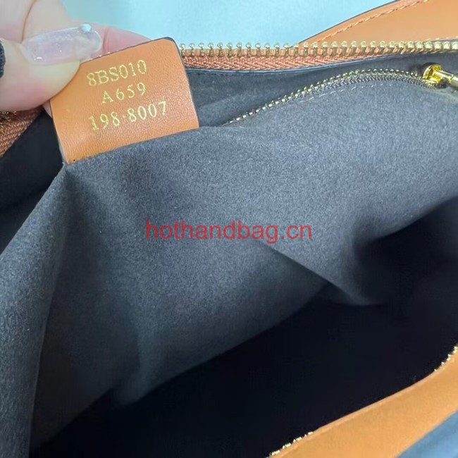 Fendi O Lock Zipper leather bag F1068 brown Fendi O Lock Zipper leather bag F1068 brown