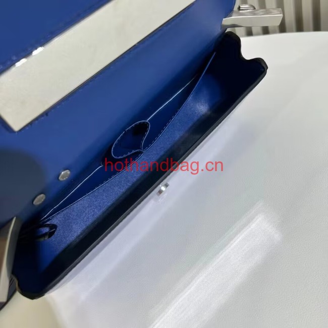 Fendi small smooth leather bag F1090 blue Fendi small smooth leather bag F1090 blue