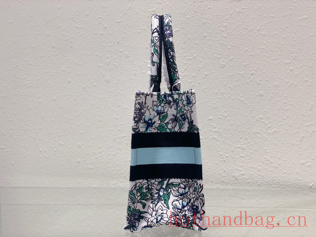 SMALL DIOR BOOK TOTE Multicolor Florilegio Embroidery M1296ZRG-2 SMALL DIOR BOOK TOTE Multicolor Florilegio Embroidery M1296ZRG-2