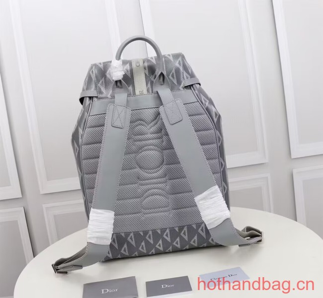 DIOR HIT THE ROAD BACKPACK Dior Gray CD Diamond Canvas and Smooth Calfskin 1ESBA021CD DIOR HIT THE ROAD BACKPACK Dior Gray CD Diamond Canvas and Smooth Calfskin 1ESBA021CD