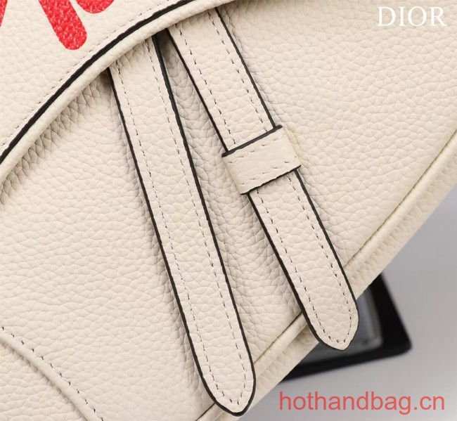 Dior Essentials SADDLE BAG Grained Calfskin 1ADPO093G WHITE Dior Essentials SADDLE BAG Grained Calfskin 1ADPO093G WHITE