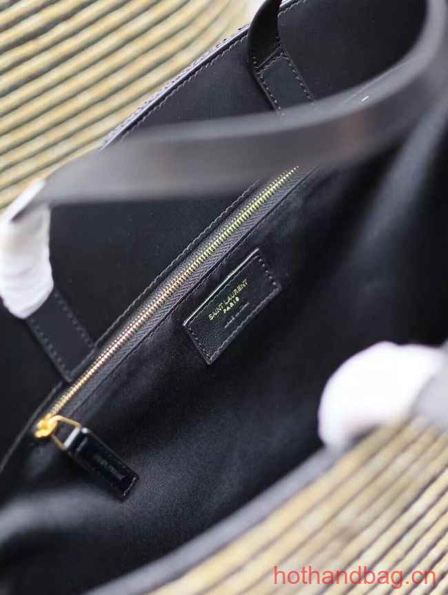 SAINT LAUREN RIVE GAUCHE TOTE BAG IN RAFFIA AND LEATHER Y860030 apricot SAINT LAUREN RIVE GAUCHE TOTE BAG IN RAFFIA AND LEATHER Y860030 apricot