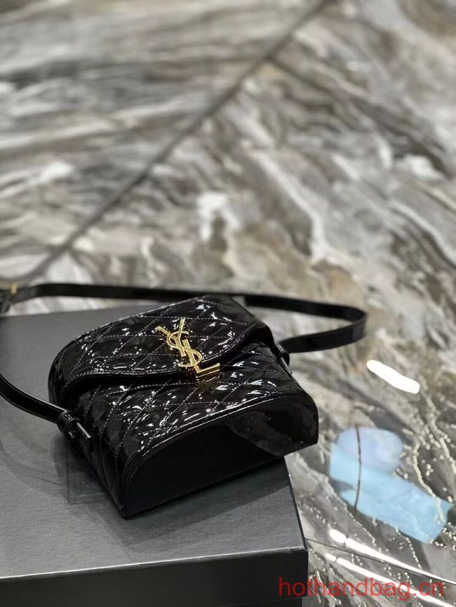 SAINT LAUREN JUNE BOX BAG IN PATENT LEATHER E910080 black SAINT LAUREN JUNE BOX BAG IN PATENT LEATHER E910080 black