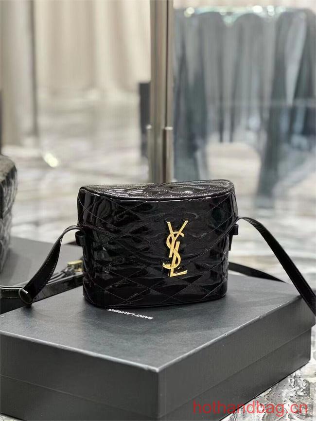 SAINT LAUREN JUNE BOX BAG IN PATENT LEATHER E910080 black SAINT LAUREN JUNE BOX BAG IN PATENT LEATHER E910080 black